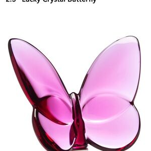 Baccarat Pink Crystal Butterfly